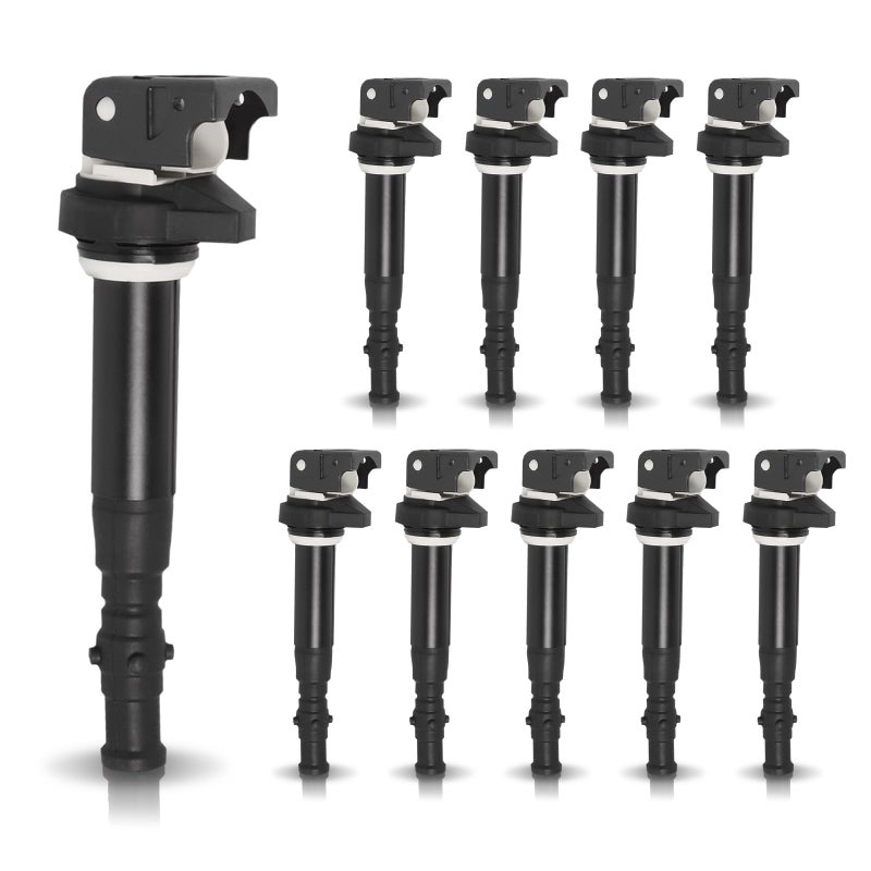 ENA Set of 10 Ignition Coil Pack 50 Compatible with BMW 2006 2007 2008 2009 2010 M5 M6 50L V10 Coils Replacement for UF572 5C1700 12137835108 E1072 522055 IC652 48730 C1643